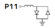 Equivalent circuit for the Q Input / Output 